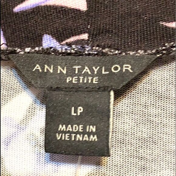 NWT Ann Taylor Long Sleeve  Mock Neck Floral Top Sweater Cotton Blend L petite - Picture 6 of 8